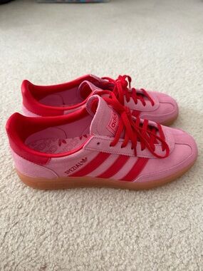 adidas Pink and Red Spezial worn once